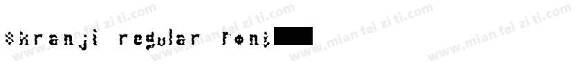 skranji regular font字体转换
